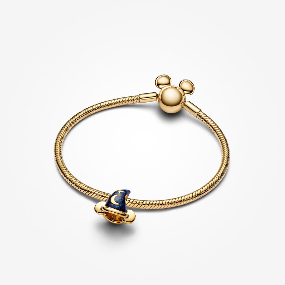 Pandora x Disney 14K Gold Plated Mickey Mouse Sorcerer's Hat Charm