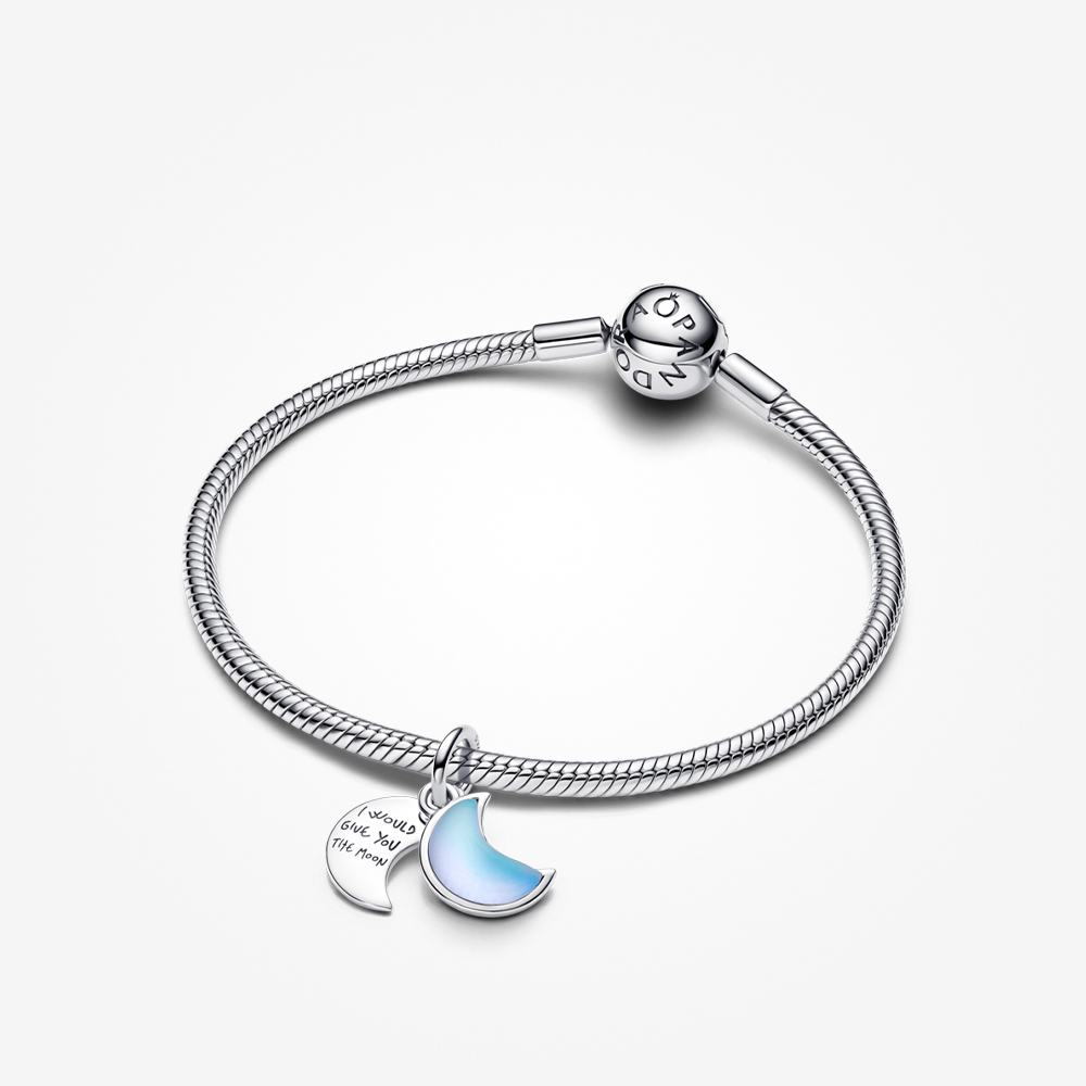Pandora Crescent Moon Double Dangle Charm | Pandora Malaysia