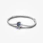 Pandora Moments Sparkling Moon Clasp Snake Chain Bracelet