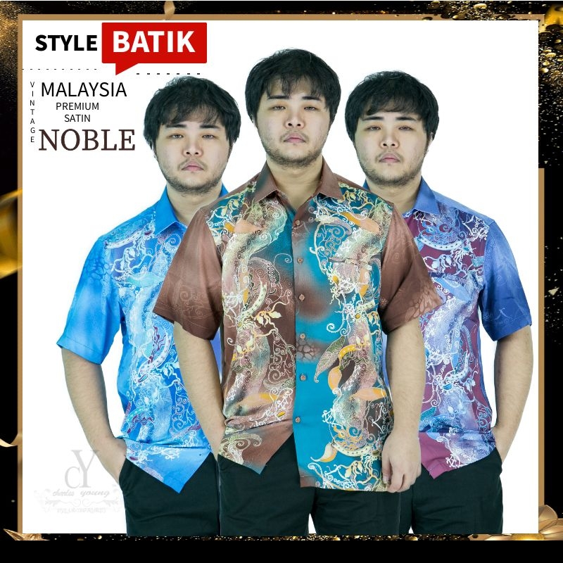 CY CY1005SS KEMEJA BATIK LELAKI MALAYSIA VINTAGE SATIN / BATIK SHIRT / FORMAL WEAR / WRINKLE FREE
