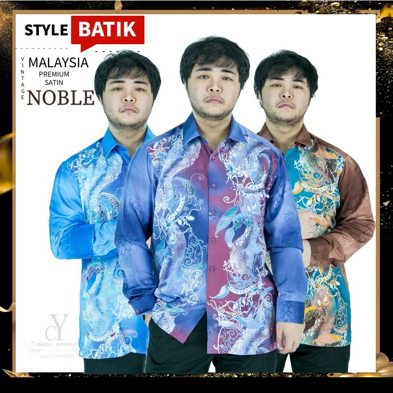 CY CY1005 KEMEJA BATIK LELAKI MALAYSIA VINTAGE SATIN / BATIK SHIRT / FORMAL WEAR / WRINKLE FREE / LO