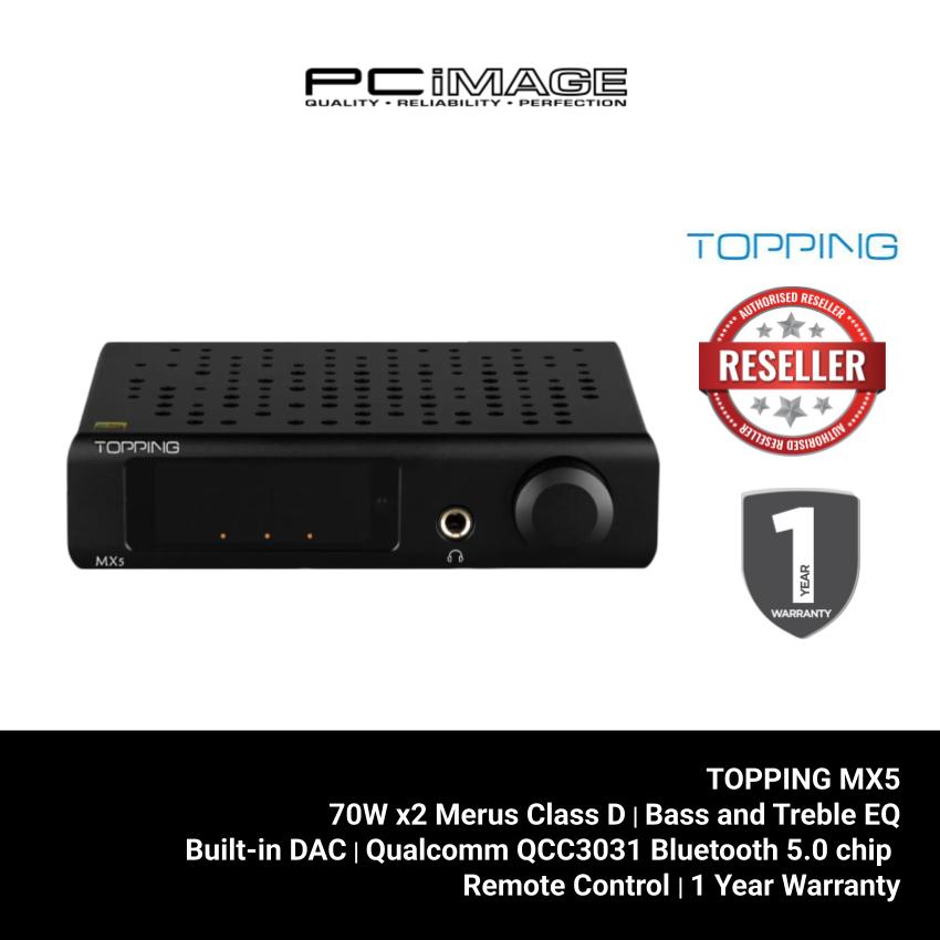 TOPPING MX5 DAC CLASS D AMP 70W X 2 SPEAKER AMP (USB/OPT/COAX/BT