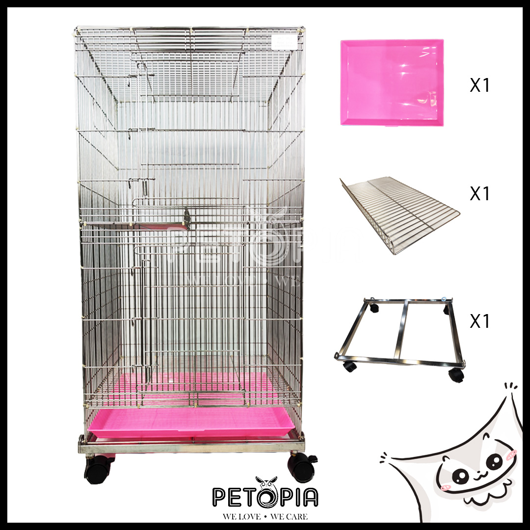 5-Piece Sugar Glider Cage Set - Horizontal Log Brown Forest Pattern For Marmoset/Hamster