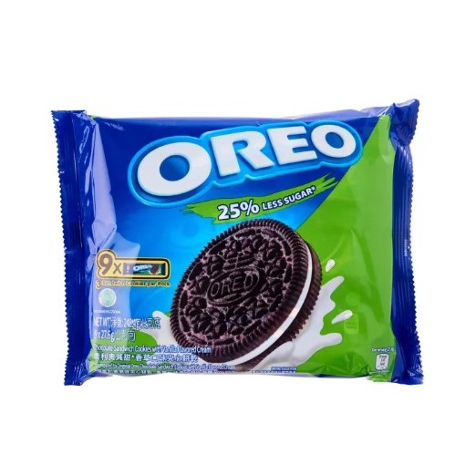 Oreo 25% Less Sugar Chocolate Sandwich Cookies With Vanilla