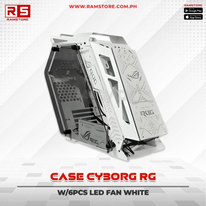 PCZ Case Cyborg RG W/6Pcs LED FAN White | RAMSTORE – Everything You ...