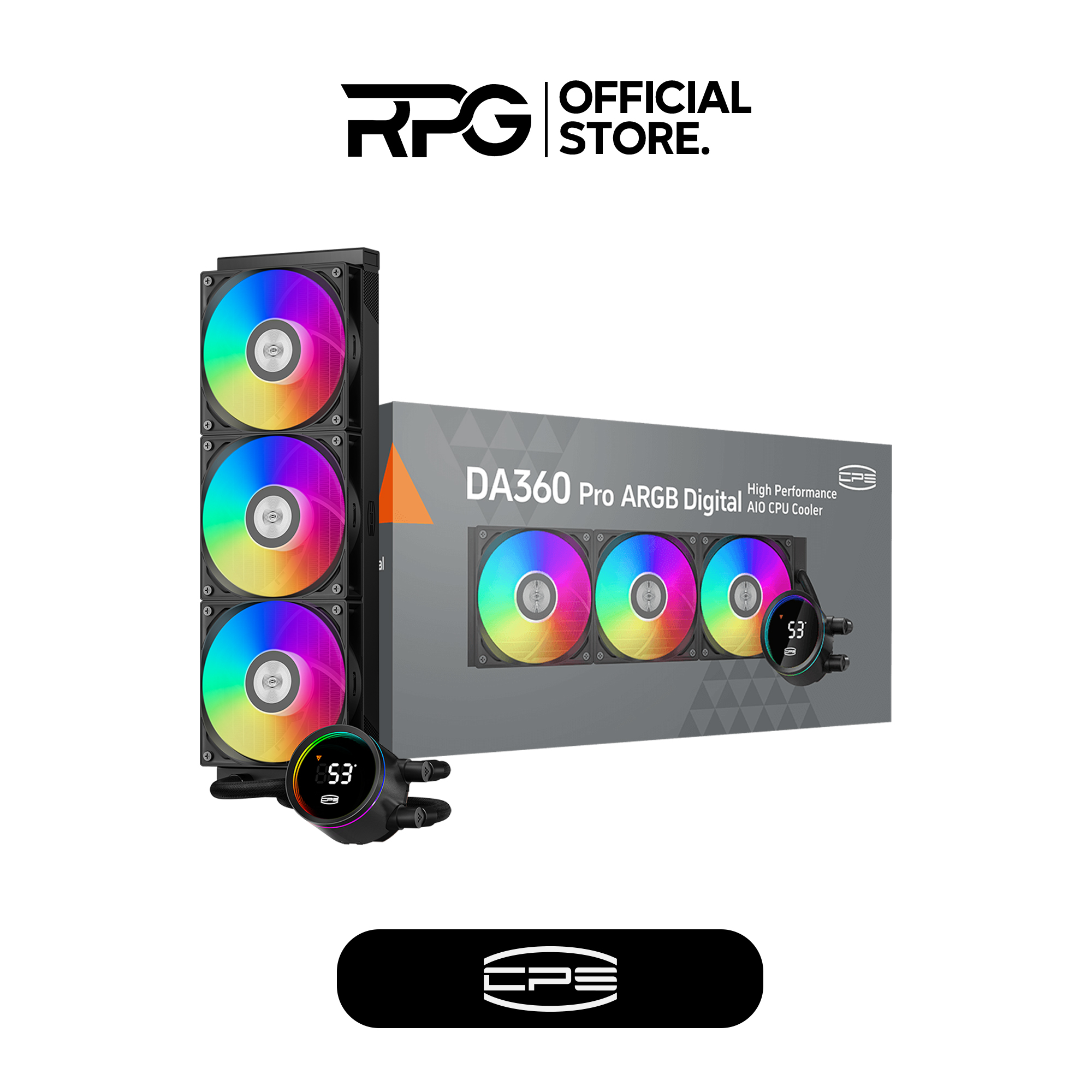 CPS DA360 Pro ARGB デジタル CPU水冷クーラー 360mm PCCOOLER CPS DA360 Pro ARGB Digital AIO CPU Liquid Cooler, 360mm