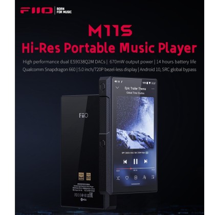 FiiO M11S, Portable Digital Audio Player: MQA Android Snapdragon FiiO M11S, Portable Digital Audio Player: MQA Android Snapdragon