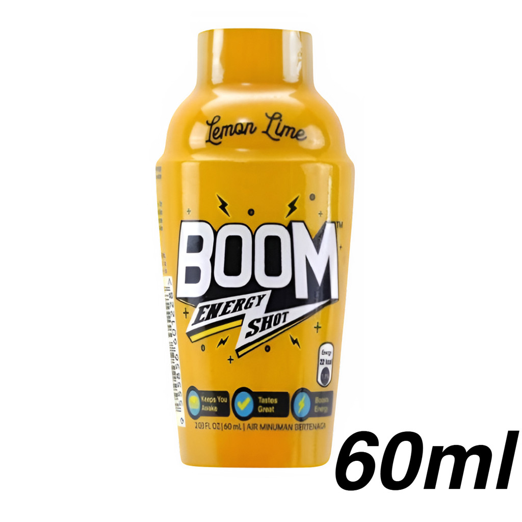 (FRESH BATCH) WJS Boom Energy Shot 60ml Energy Drink Shot Hausboom Blackcurrant Grapes Tutty Fruity 