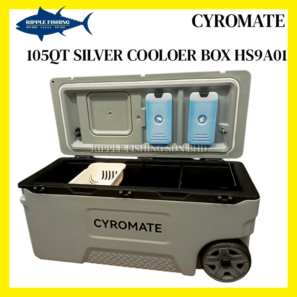 CYROMATE 105QT SILVER COOLER BOX HS9A01