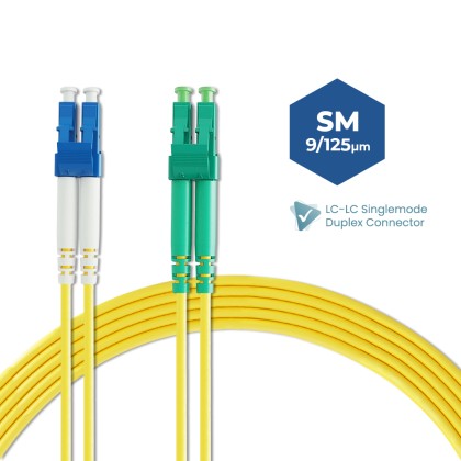 LC UPC to LC APC Singlemode Duplex Fiber Optic Patch Cord | S2COM ...