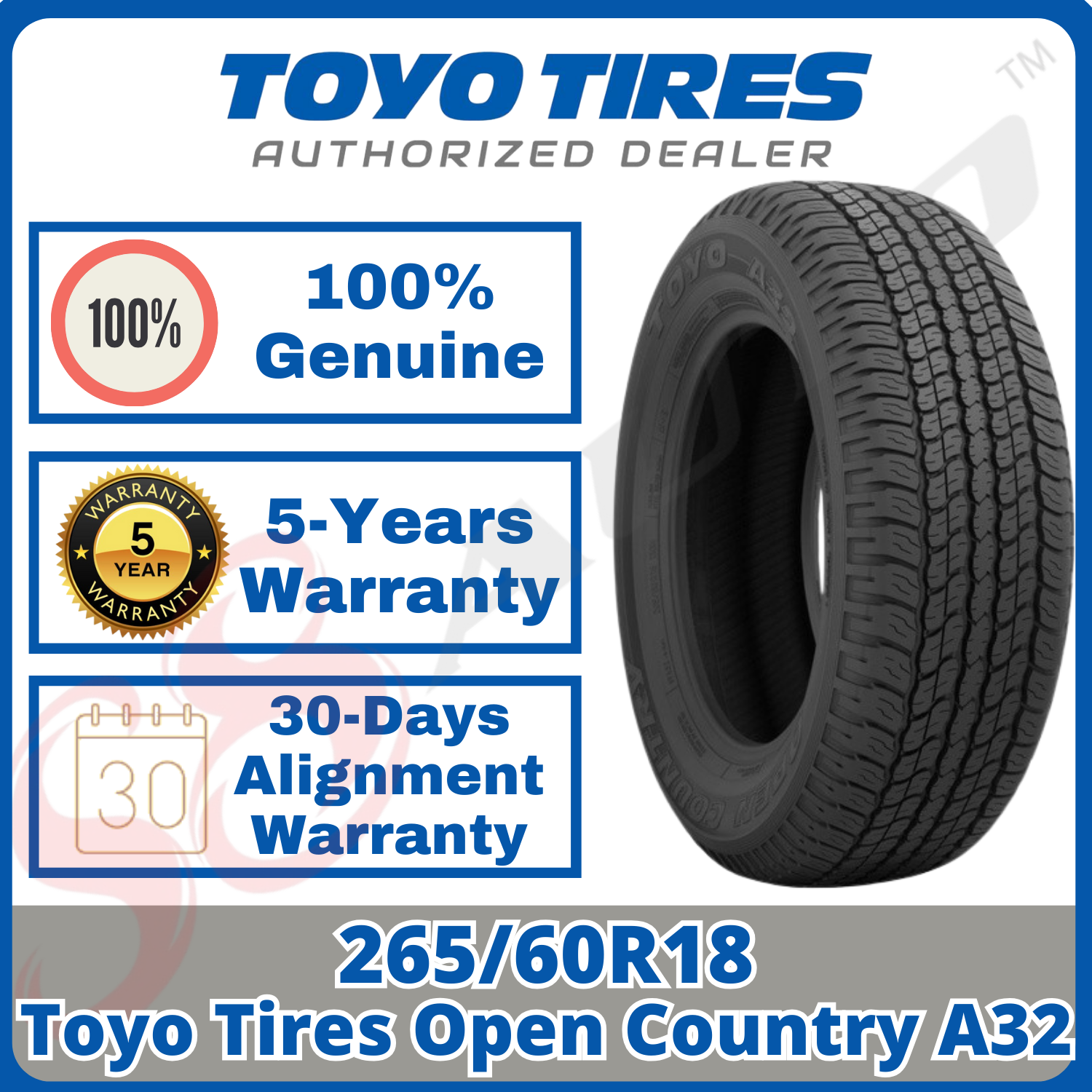 265/60R18 Toyo Tires Open Country A32 | S8 Auto