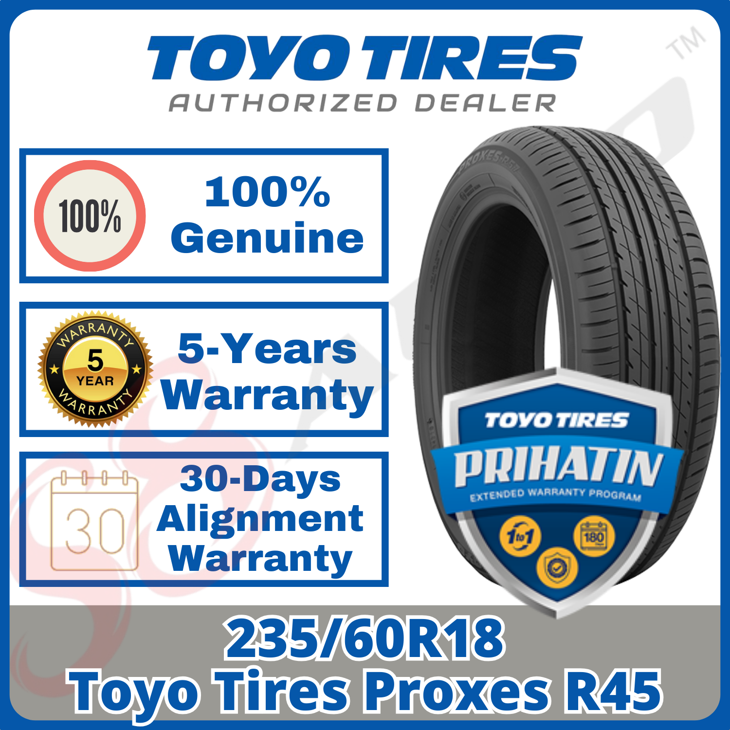 235/60R18 Toyo Tires Proxes R45 | S8 Auto