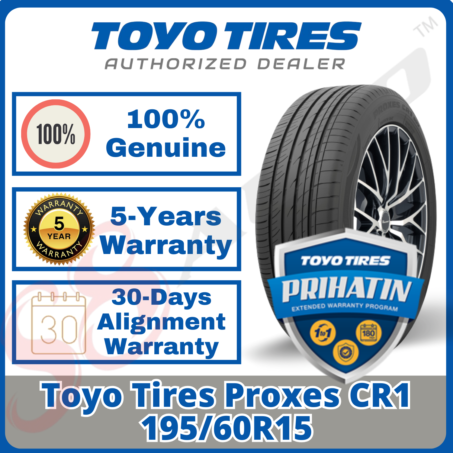 195/60R15 Toyo Tires Proxes CR1 | S8 Auto