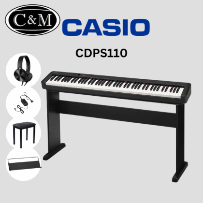 Casio CDP-S110 88-Key Digital Piano Black | C&M Music Centre