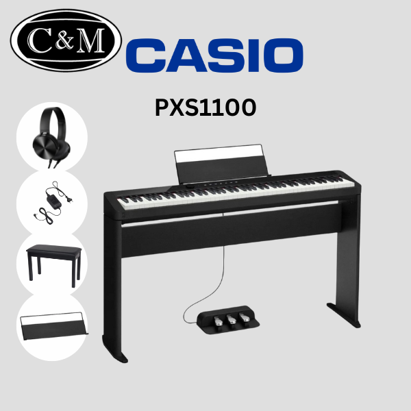 CASIO PXS1100 Digital Piano - Black (PX-S1100 BK ) | C&M Music