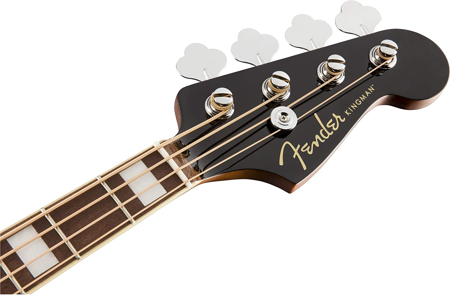 Fender Kingman Acoustic Bass Guitar w/Bag, Jetty Black | C&M Music