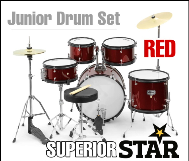 SUPERIOR STAR 5-Piece Junior Drum Set C&M Music Centre