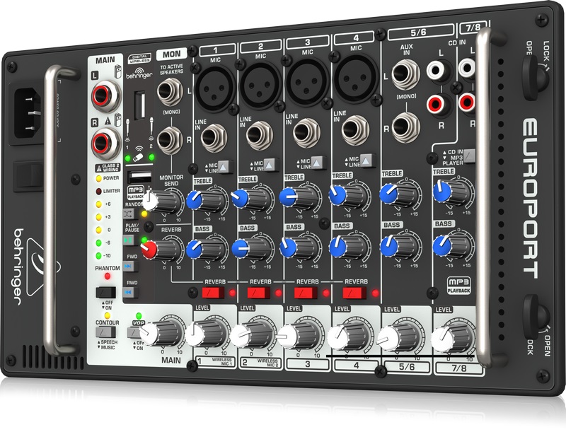 BEHRINGER EUROPORT EPS500MP3 Ultra-Compact 500-Watt 8-Channel