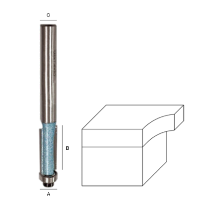 Round Bit Strait Straight Bit With One Bearing | Seawalk Hardware (M) Sdn Bhd