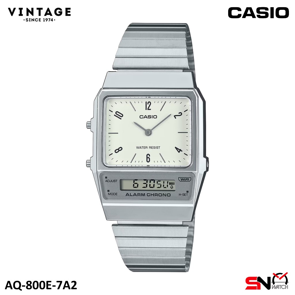 Casio Vintage Unisex Watch AQ-800E AQ-800EB AQ-800EC AQ-800ECGG AQ-800EG Stainless Steel Band