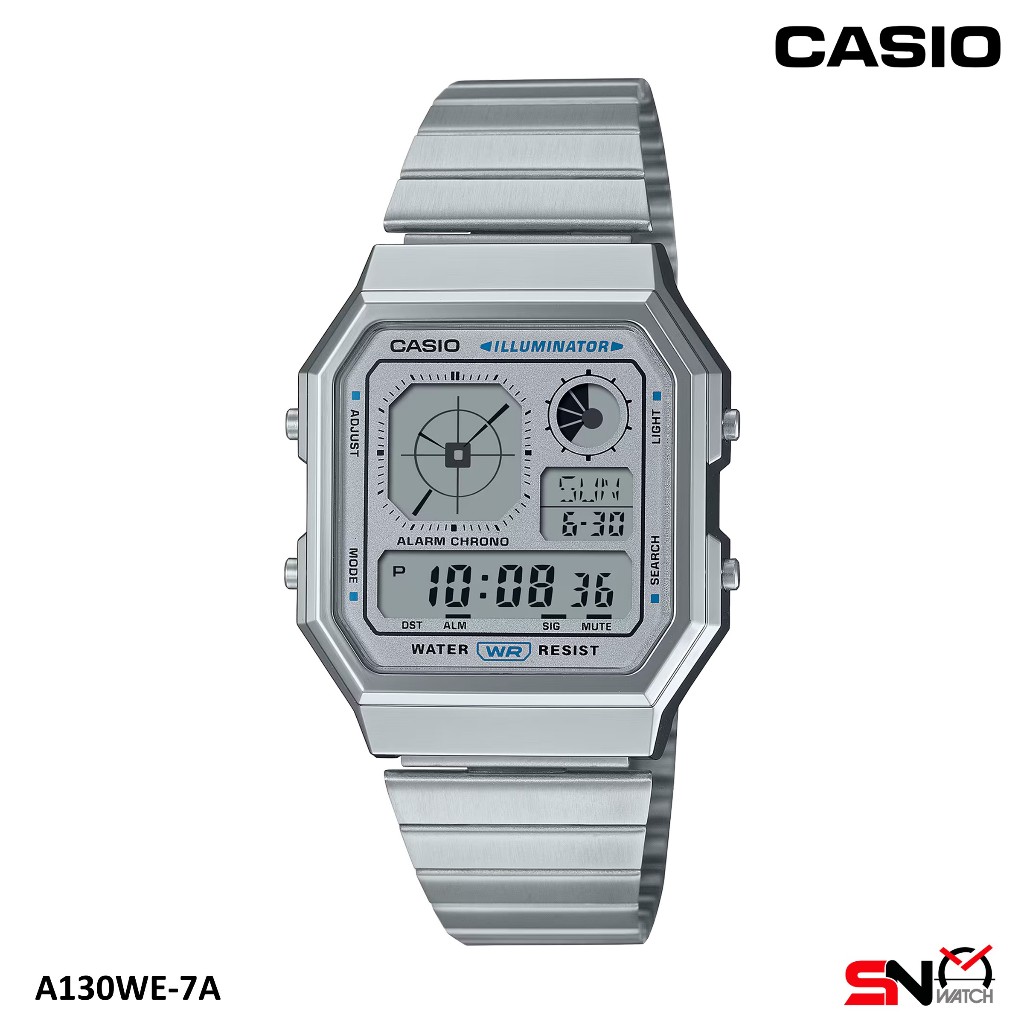 Casio Vintage A130WE A130WEG A130WEGG Stainless Steel Band Men Watch