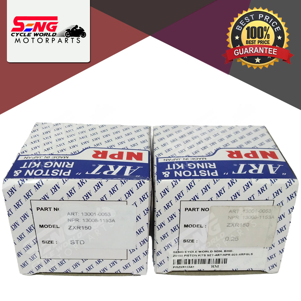 KRR ZX150 PISTON KITS SET JAPAN (STANDARD, 025) - ART/ NPR