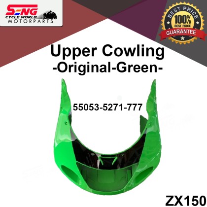 KAWASAKI ZX-150 UPPER COWLING - ORIGINAL - GREEN | SENG CYCLE