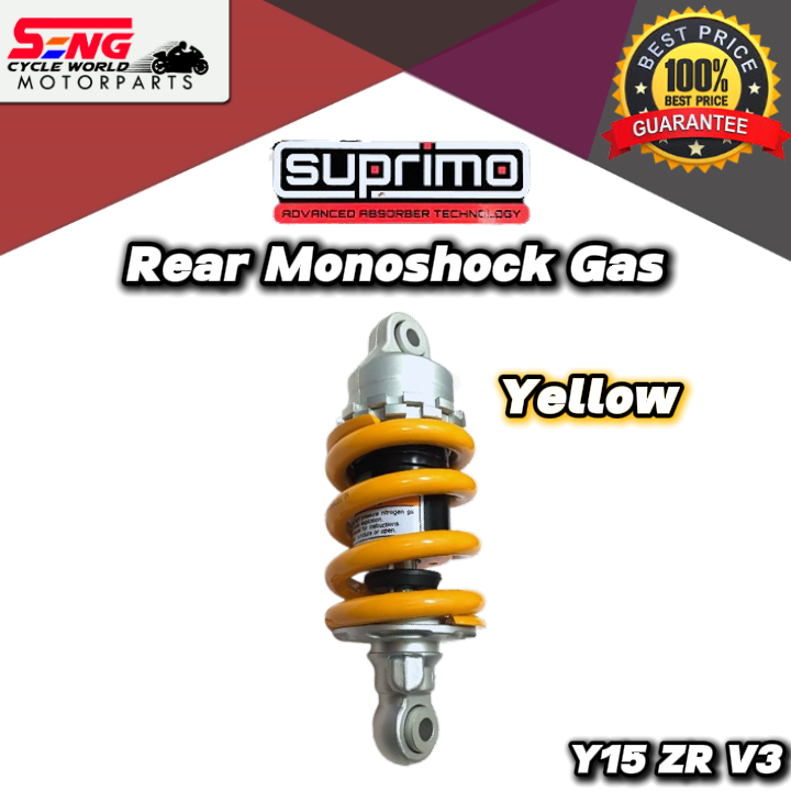 YAMAHA Y15 ZR V3 REAR MONOSHOCK GAS-SUPRIMO - BLACK/YELLOW/RED