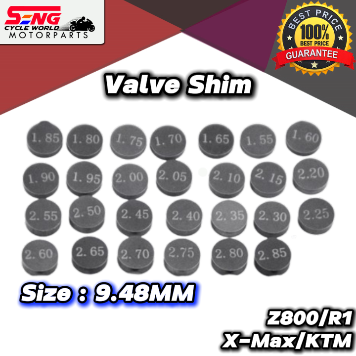YAMAHA X MAX/KTM/Z800/R1 VALVE SHIM-9.48MM (1.60-2.85MM) | SENG