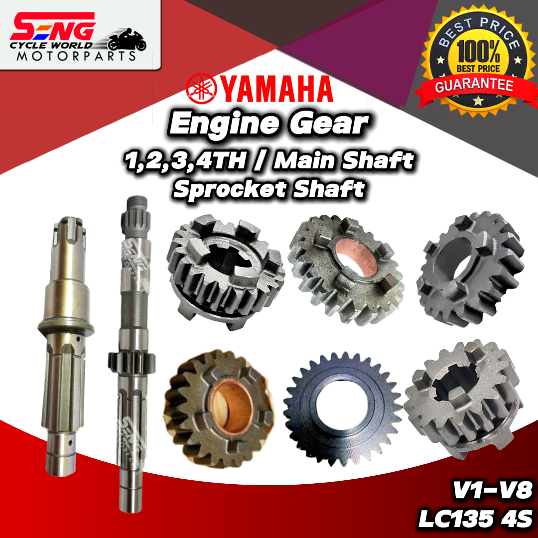 YAMAHA LC135 4S (V1-V8) ENGINE GEAR BOX 1,2,3,4TH / MAIN SHAFT