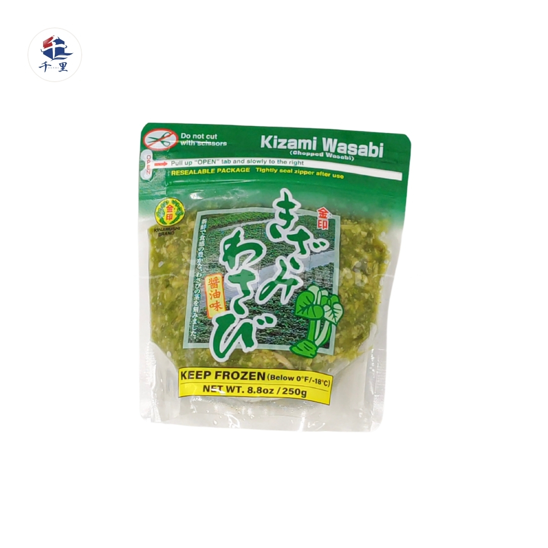サニー　スーパーカムイ1kg＋カムイピリカ12kgセット Kinjirushi Kizami Wasabi - Shredded Wasabi In Soy Sauce 250g
