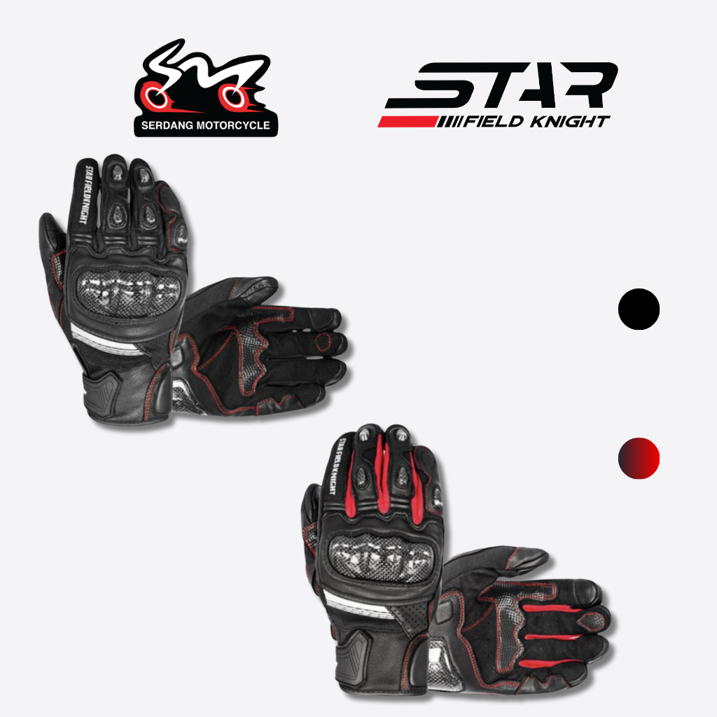 小物 ERL star glove Star Field Knight SKG527 Fusion Racer Leather Gloves Motorcycle