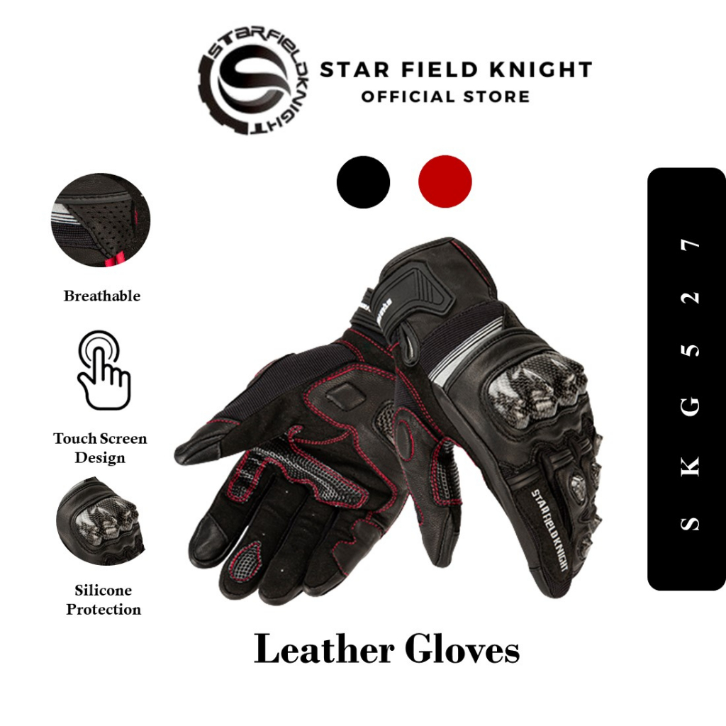 Star Field Knight SKG527 Fusion Racer Leather Gloves Motorcycle