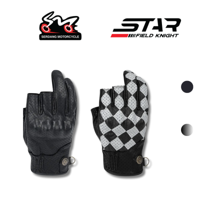 Star Field Knight SKG566 Retro Half Leather Riding Gloves