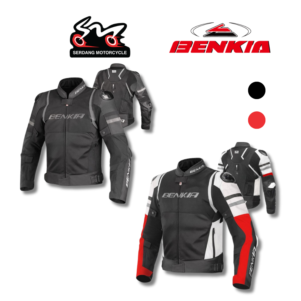 BENKIA Leather Mesh Riding Jacket GL323 | Serdang Motorcycle