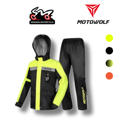 Men's Motorcycle Rain Suit - Waterproof Jacket & Pants With Reflective Strips SM301US