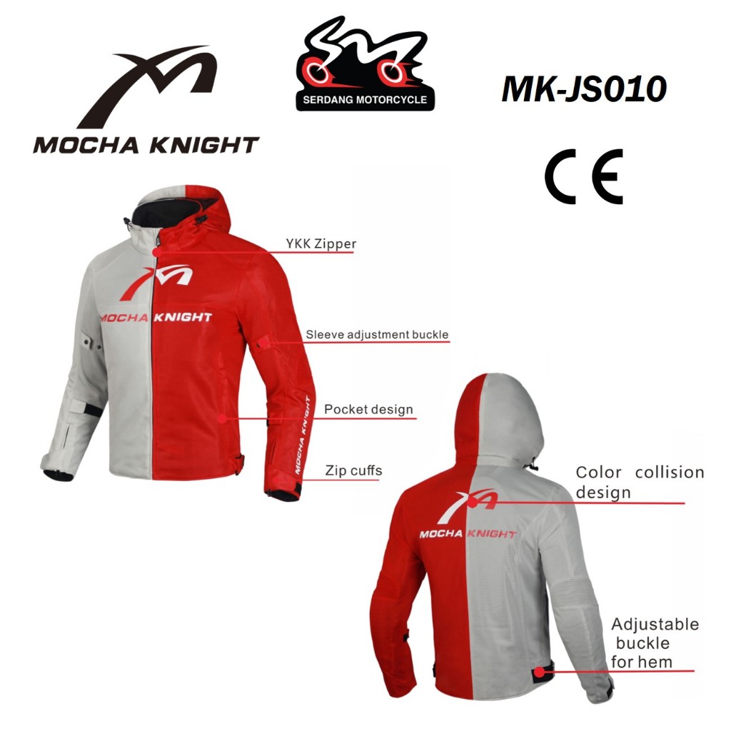 MOCHA KNIGHT MK-JS010 Man Riding Jacket With Hoodie Motorcycle