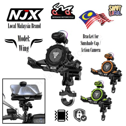 NJX NPH04 Phone Holder Wing | Serdang Motorcycle