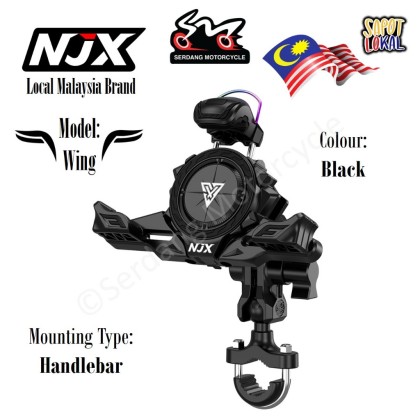 NJX NPH04 Phone Holder Wing | Serdang Motorcycle