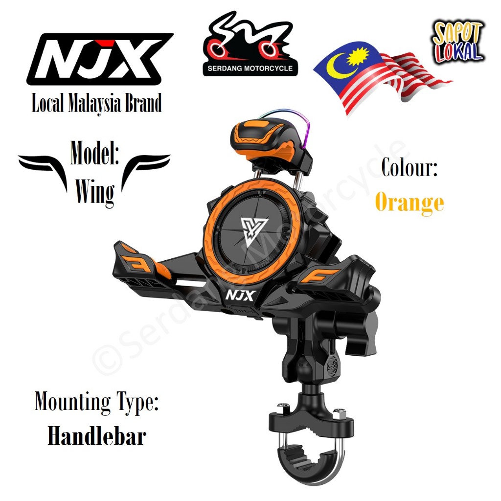 NJX NPH04 Phone Holder Wing | Serdang Motorcycle