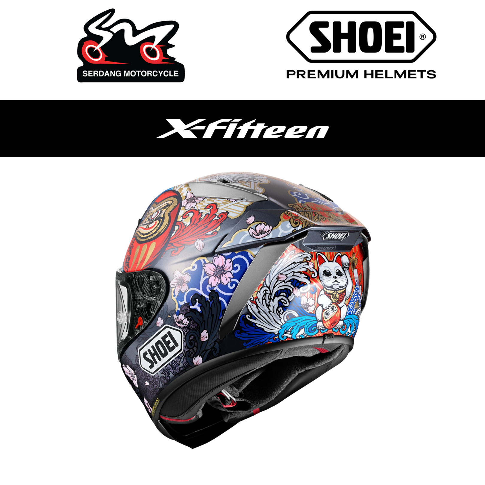 SHOEI HELMET - X-15 - MARQUEZ MOTEGI 5 TC-1 | Serdang Motorcycle