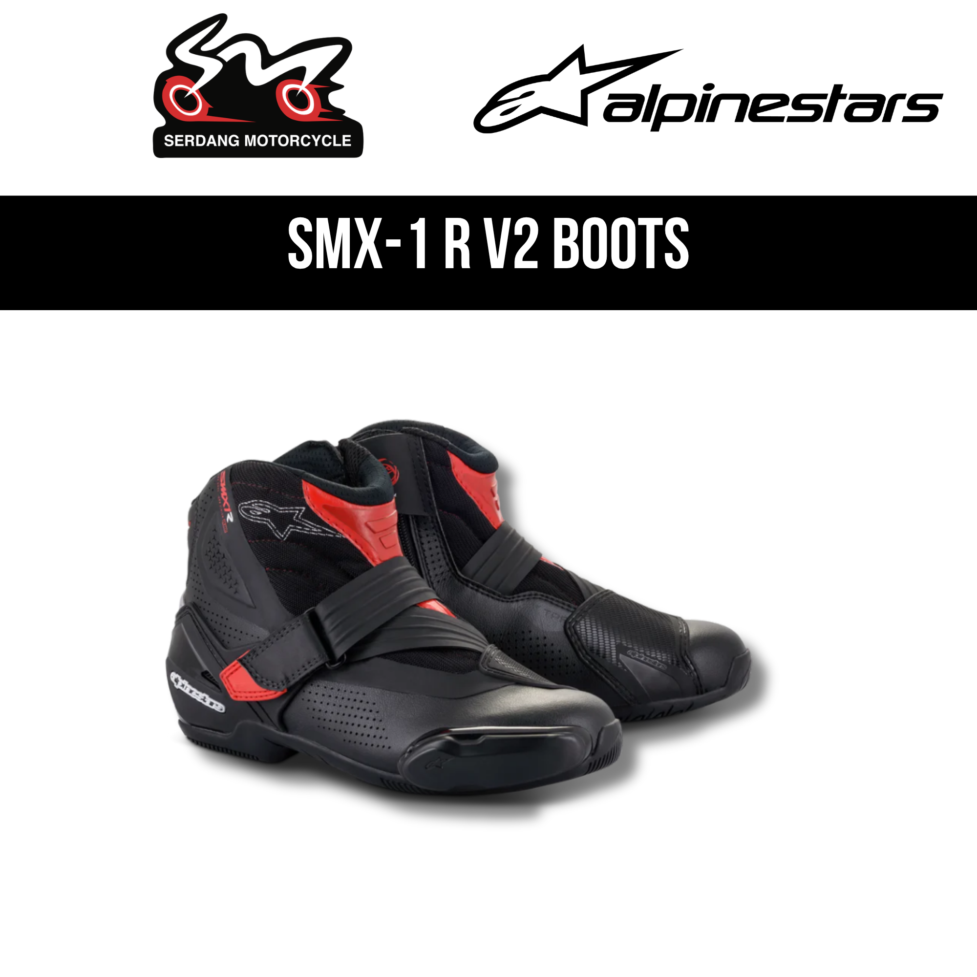 ALPINESTARS SMX-1 R V2 VENTED BOOTS | Serdang Motorcycle