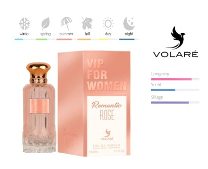 Romantic Rose Vip For Woman 100 by Volare Eau de Parfum Sham