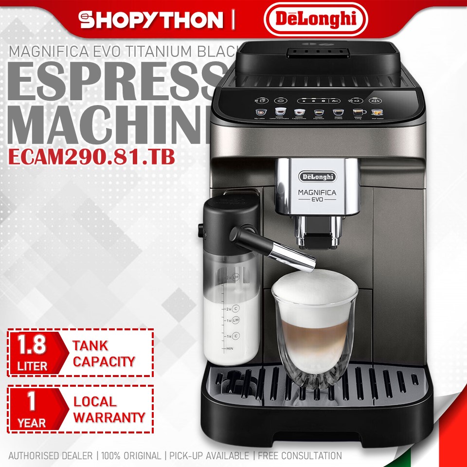 DeLonghi Magnifica EVO ブラック DELONGHI Magnifica Evo Titanium Black ECAM290.81.TB | SHOPYTHON