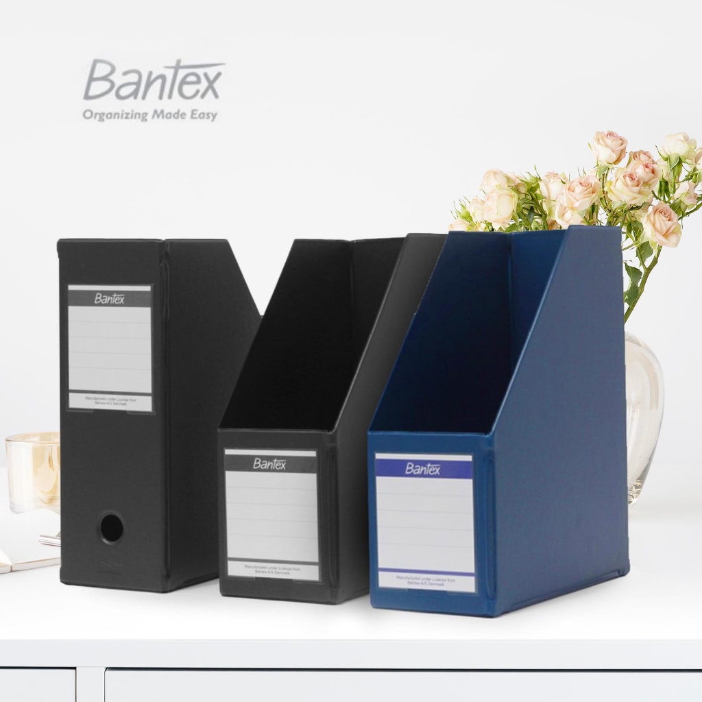 A4 BANTEX 4016-4012 PVC MAGAZINE FILE 10 CM DOUBLE SPINE LABEL