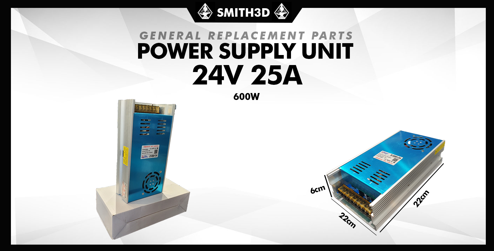 Power supply 24v 25a 500w 600w, 3d printer replacement spare part, general spare part, power supply unit replacement