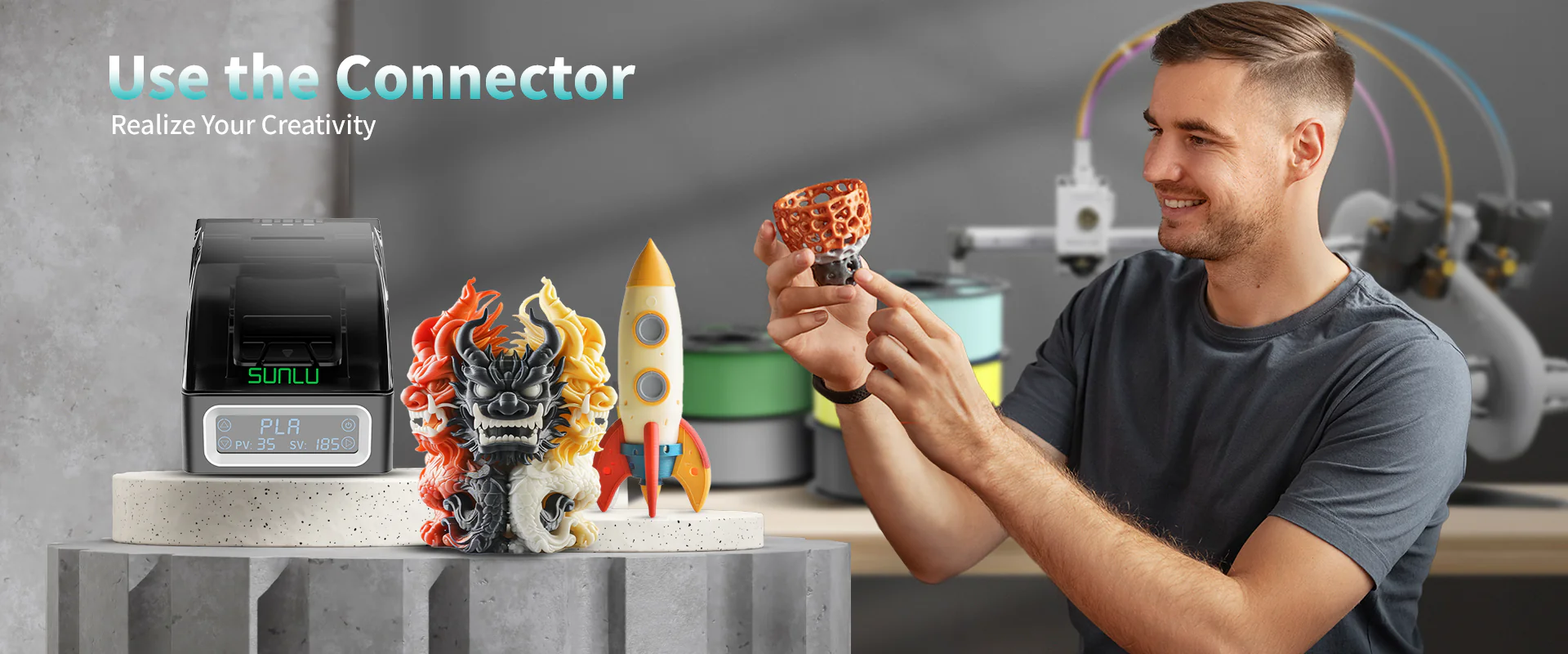 Sunlu filament connector / filament welder 1.75mm diameter filament connector fc01 safe efficient beginner friendly Sunlu filament connector / filament welder 1.75mm diameter filament connector fc01 safe efficient beginner friendly