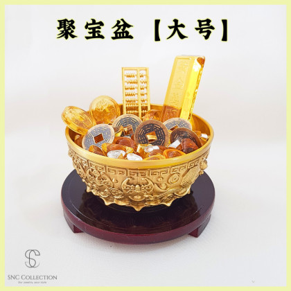 ★特選NEWセット★金運スペシャル☆聚寶盆♢【天然アラゴナイト☆招財セット】❤️ 摩達客◉開運招財◉精緻紅色招財進寶聚寶盆八方來財招財貓金錢樹