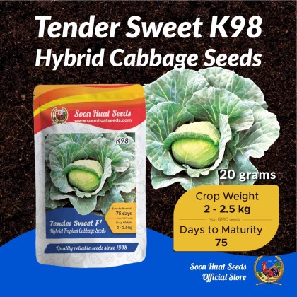 20g] K98 Tender Sweet Cabbage Soon Huat Seeds | Soon Huat