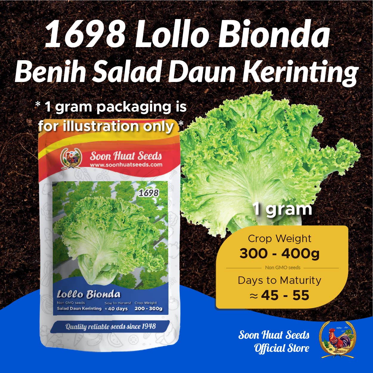 Lollo Bionda Lettuce Seeds